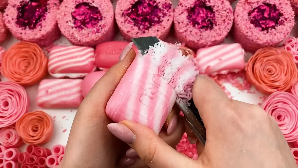 soap-cutting ASMR videos 