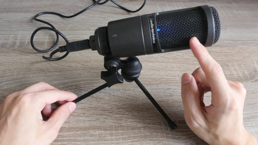 Audio-Technica AT2020USB+ microphone for versatility