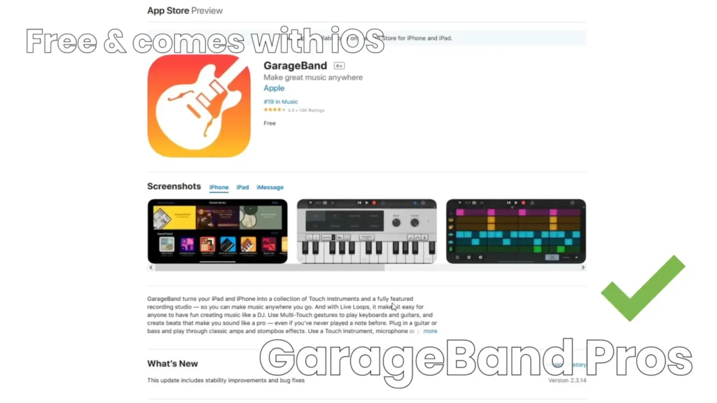 GarageBand recording software