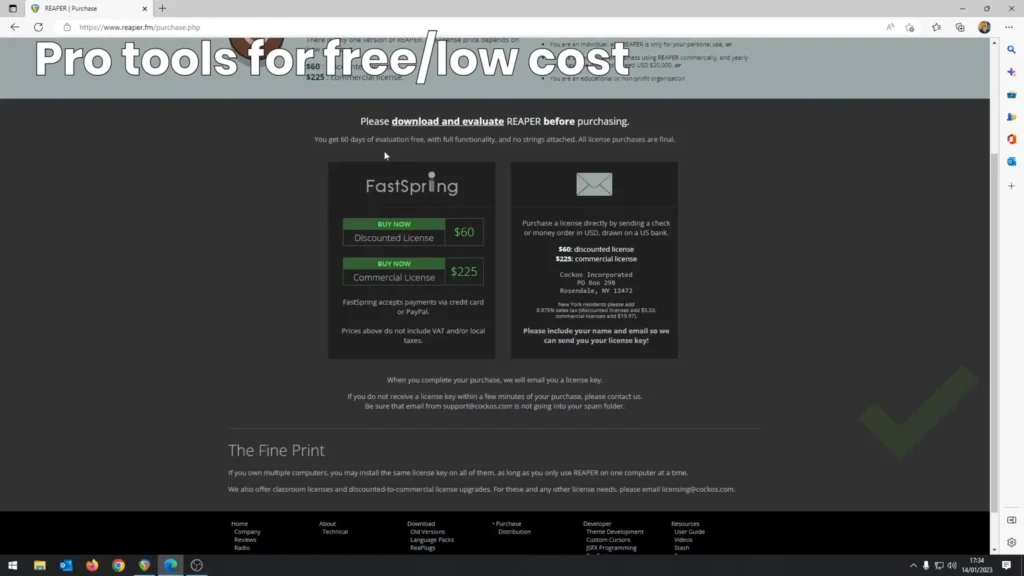 REAPER podcast recording software