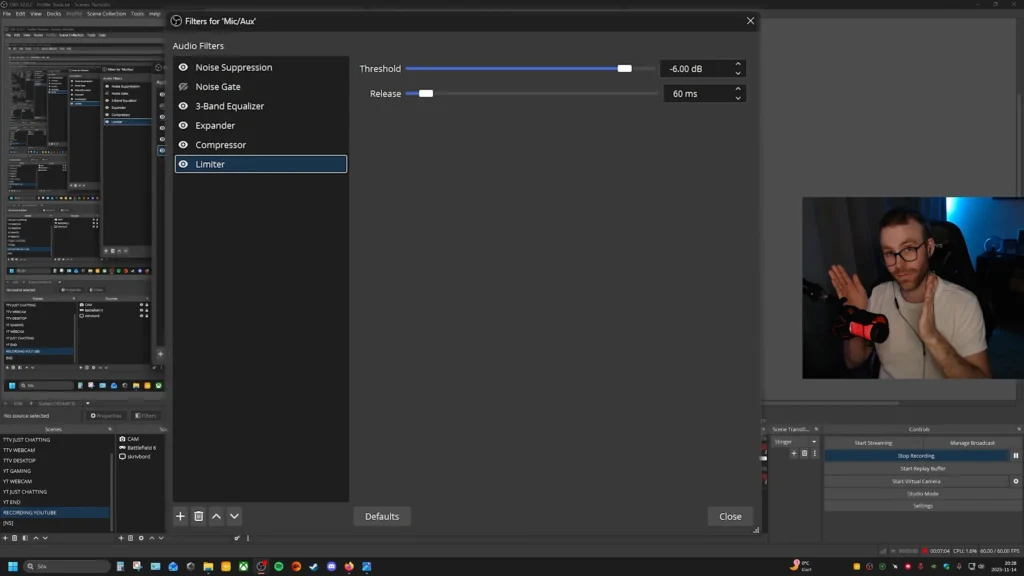 OBS limiter filter