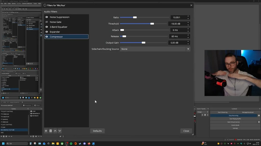 OBS compressor filter