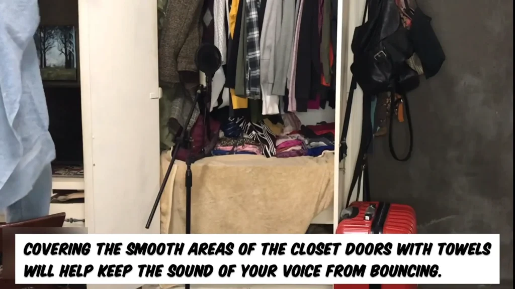set up recording space for voice over