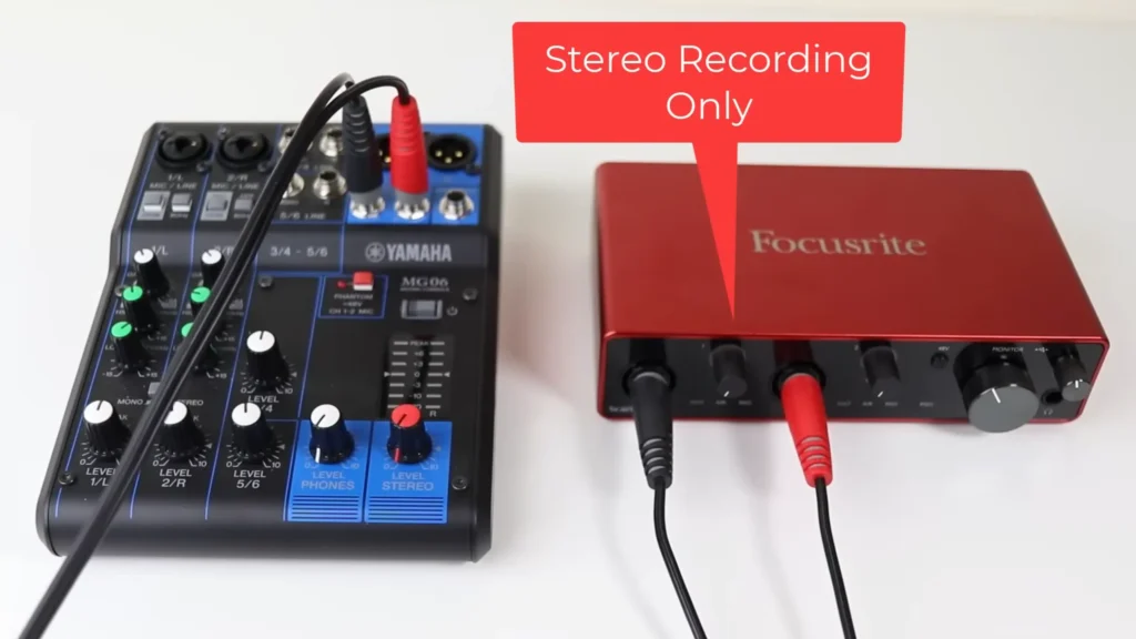 audio interface vs mixer input