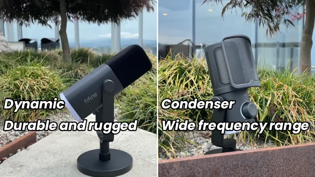condenser vs dynamic microphones