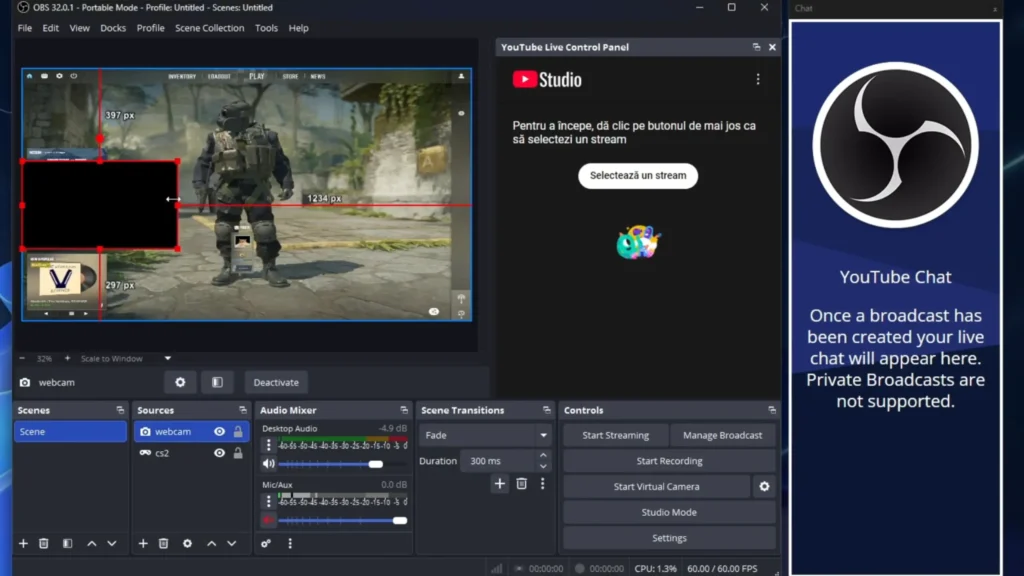how to stream CS2 in OBS