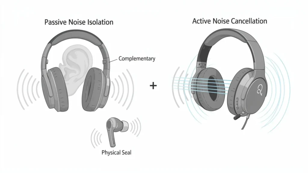 ANC vs passive noise isolation