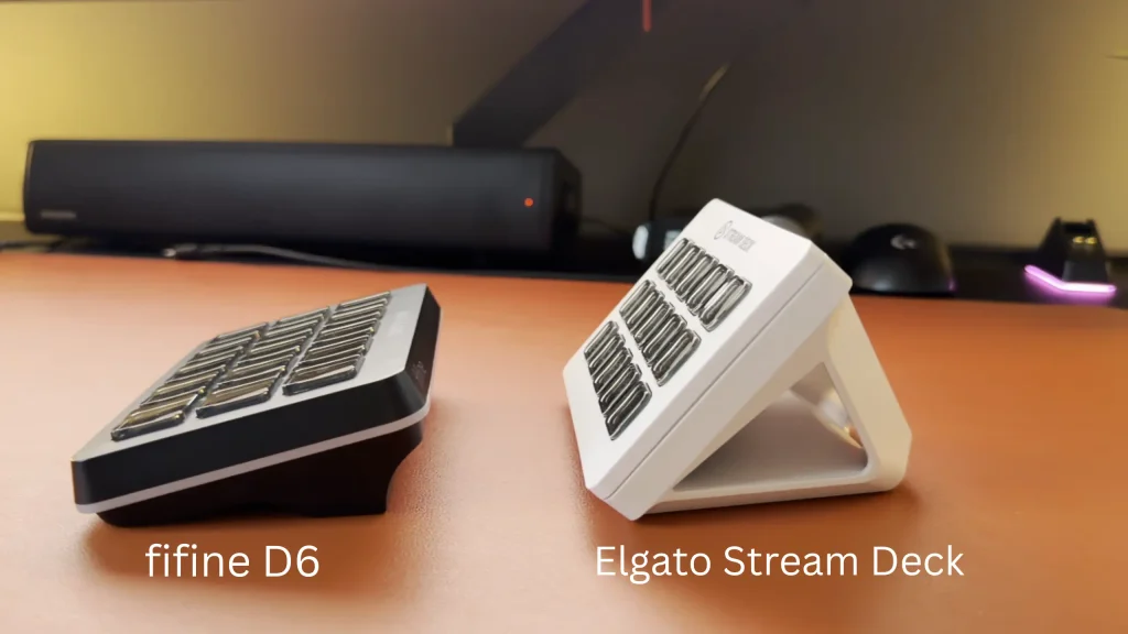 fifine D6 vs Elgato Stream Deck design