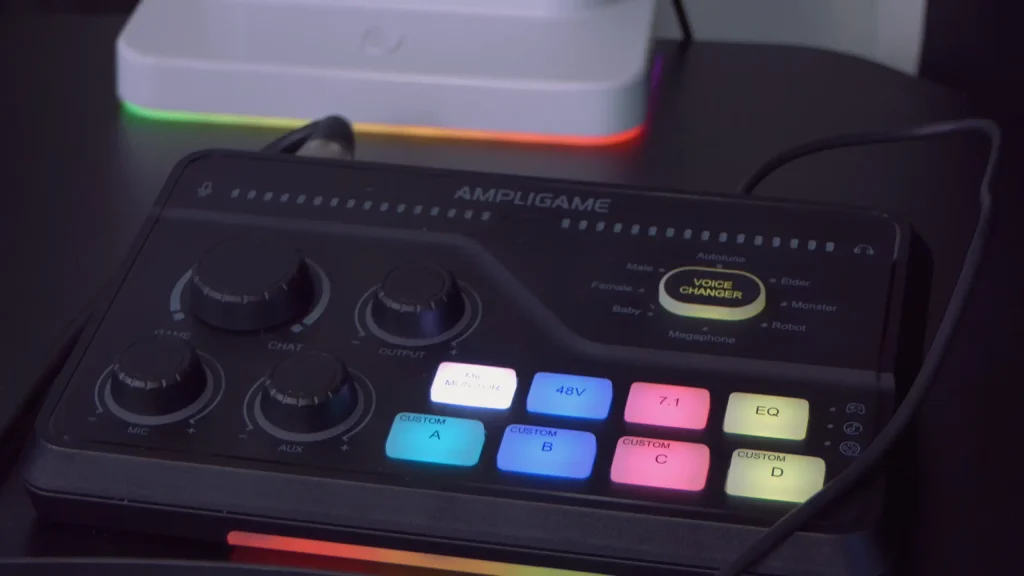 fifine SC8 7.1 surround sound button