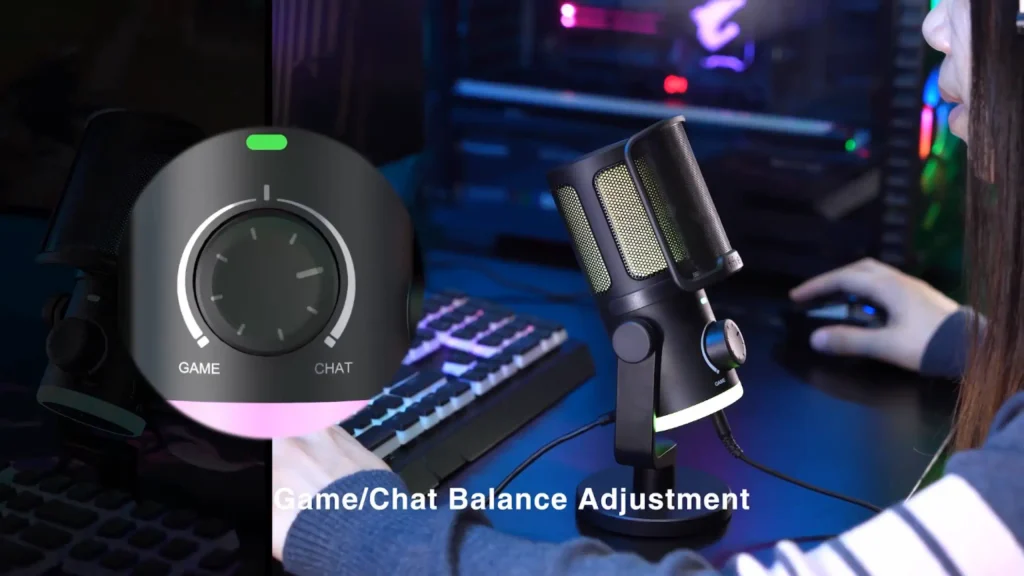 game/chat balance in fifine AM6 microphone